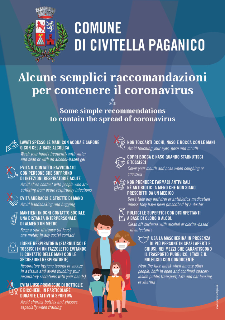 Cartelli informativi sul Coronavirus